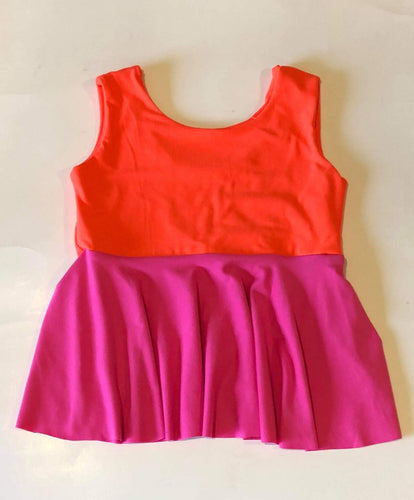 Pink & Orange Neon Peplum