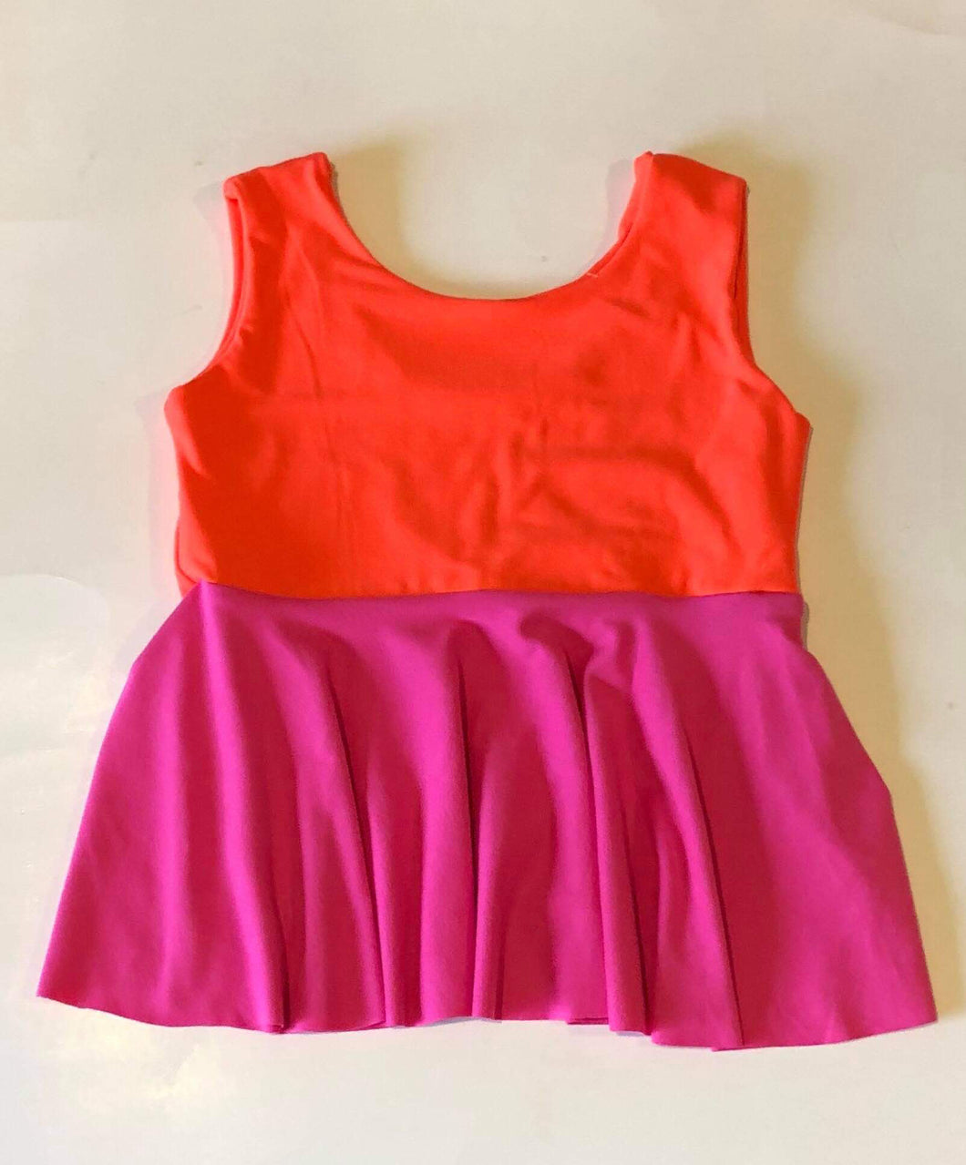 Pink & Orange Neon Peplum