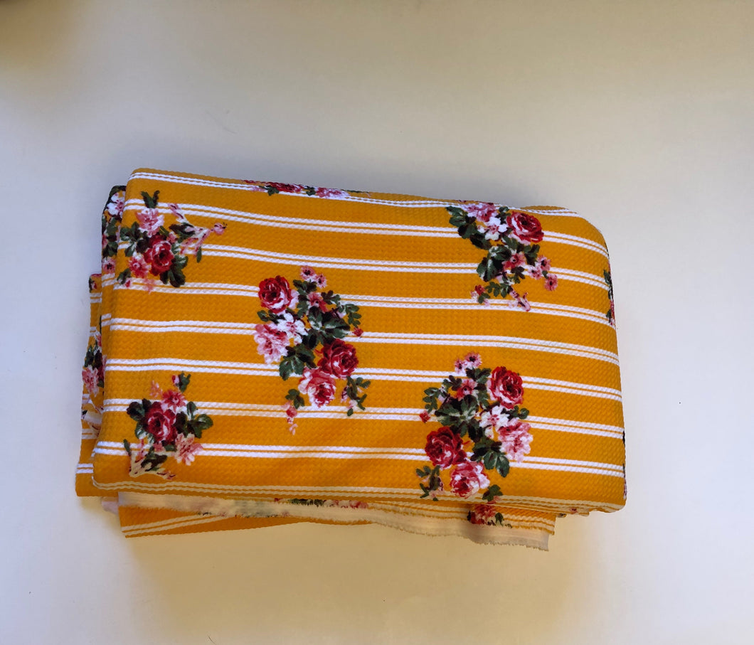 Stripe Floral Mustard